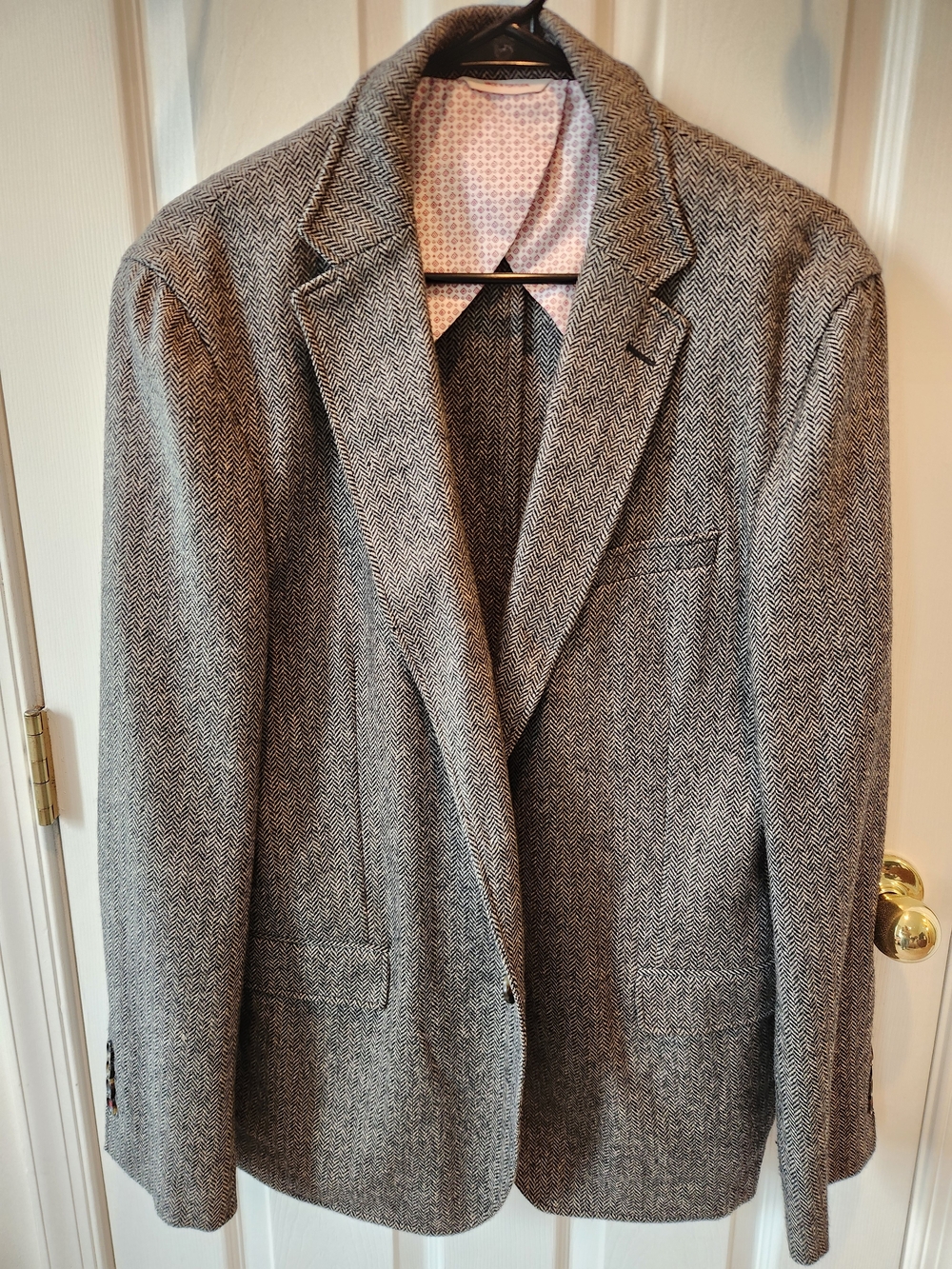 Brooks Brothers Gray Herringbone Wool Sport Coat